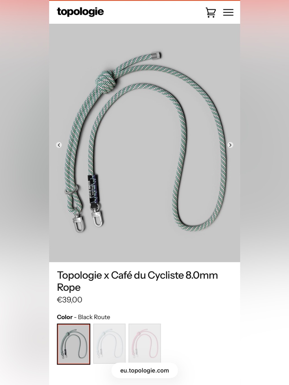 Topologie x Cafe du Cycliste 8.0mm Rope